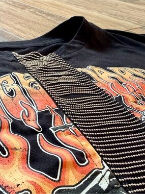 Organic Generation - NWT Rhinestone Chain Biker Crop Tee - XL